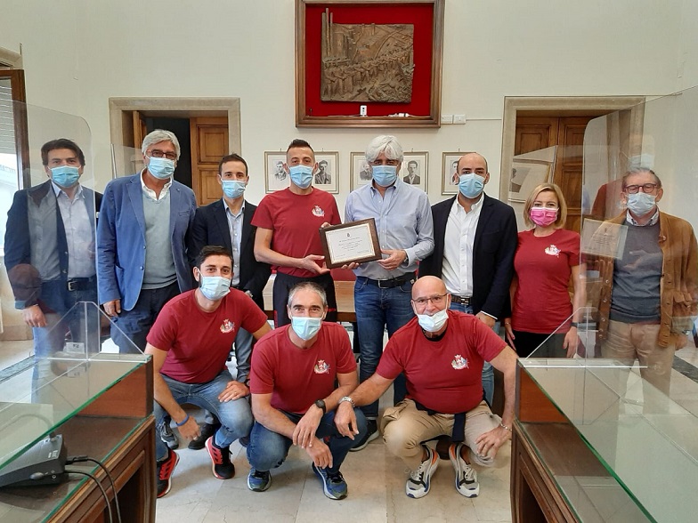 Ferentino, gli atleti dell'Asd Runnes Team ricevuti dal Sindaco
